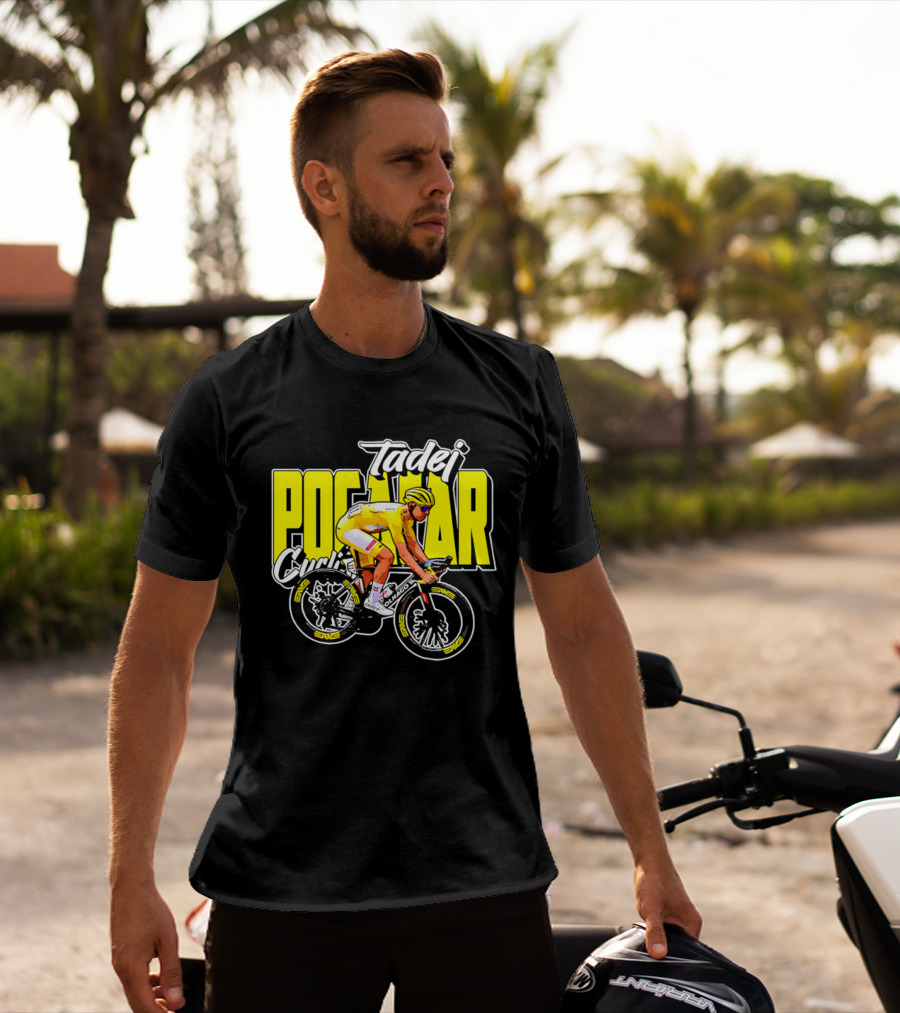 Tadej Pogacar Cycling Yellow Jersey Race Champion T-Shirt