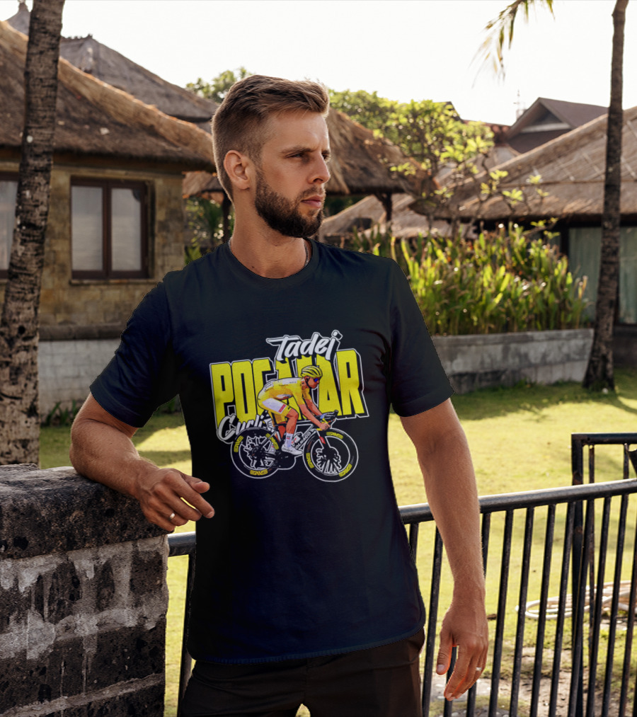 Tadej Pogacar Cycling Yellow Jersey Race Champion T-Shirt