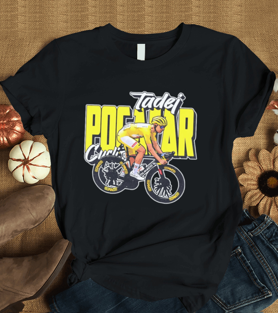 Tadej Pogačar Cyclist Colnago Yellow Jersey T-Shirt