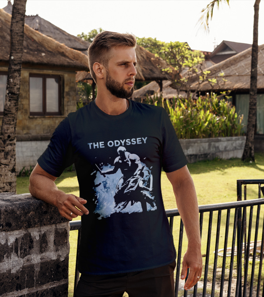 The Odyssey Warrior Dual Blade Combat Hooded Adventure T-Shirt
