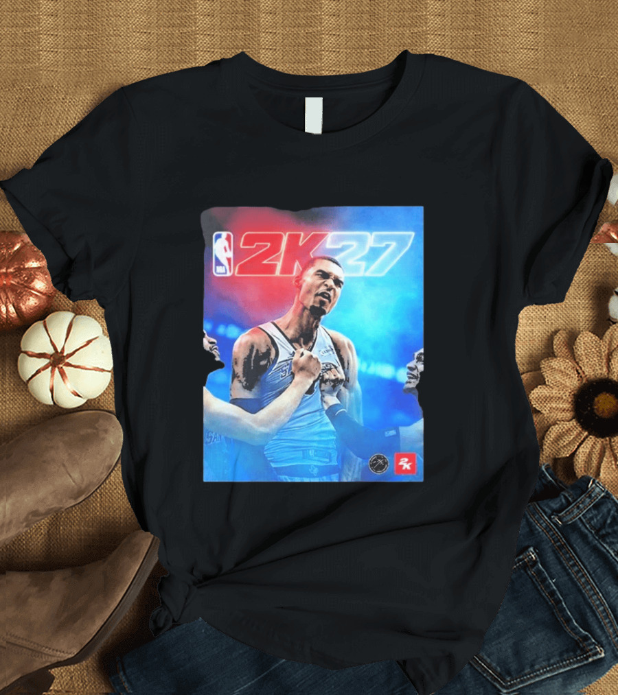 Victor Wembanyama NBA 2K27 Cover Athlete Basketball Gaming 2K Sports T-Shirt