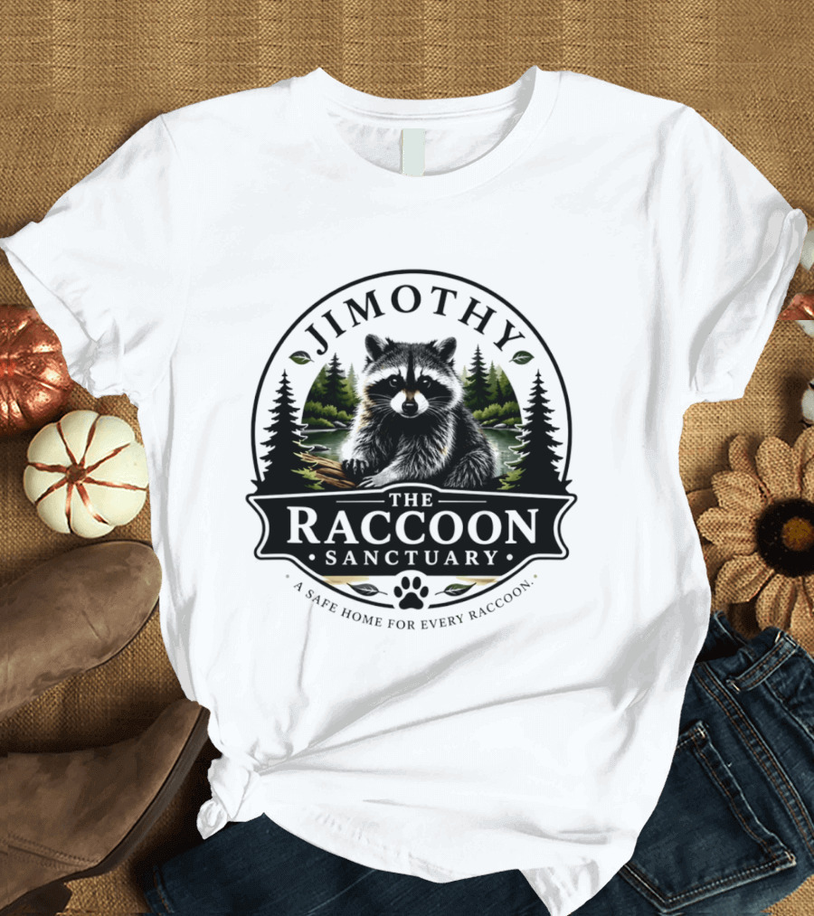 Jimothy Raccoon Sanctuary A Safe Home For Every Raccoon T-Shirt