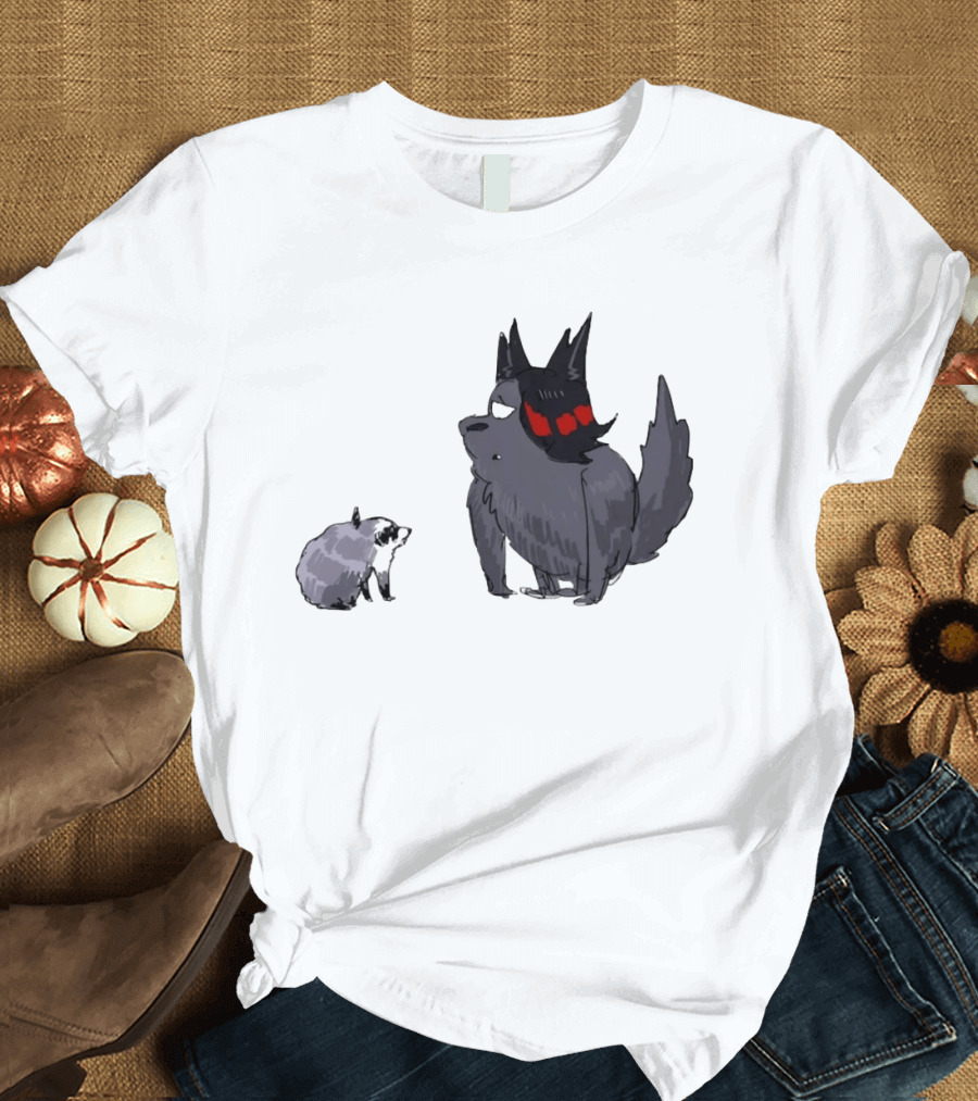 Mr Looper And Jimothy Raccoon Cartoon Funny Animal Characters T-Shirt