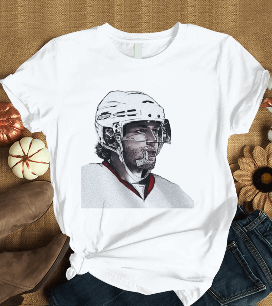 NHL Carolina Hurricanes Mouthguard Action Hockey Player T-Shirt