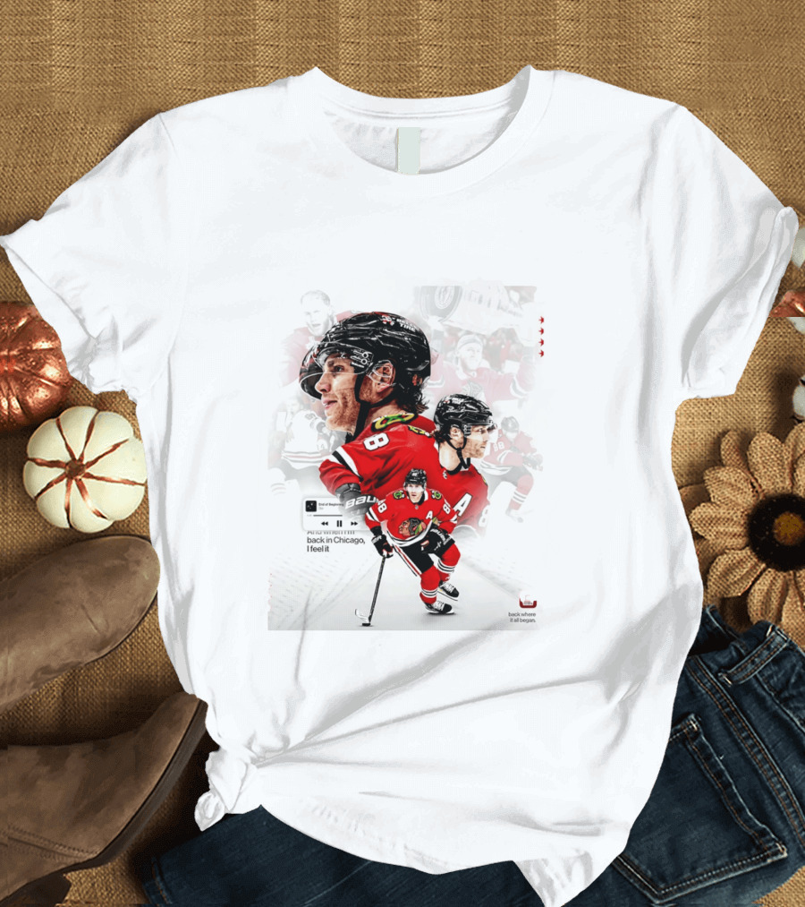 Patrick Kane Chicago Blackhawks Back Where It All Began End Of Beginning 88 T-Shirt