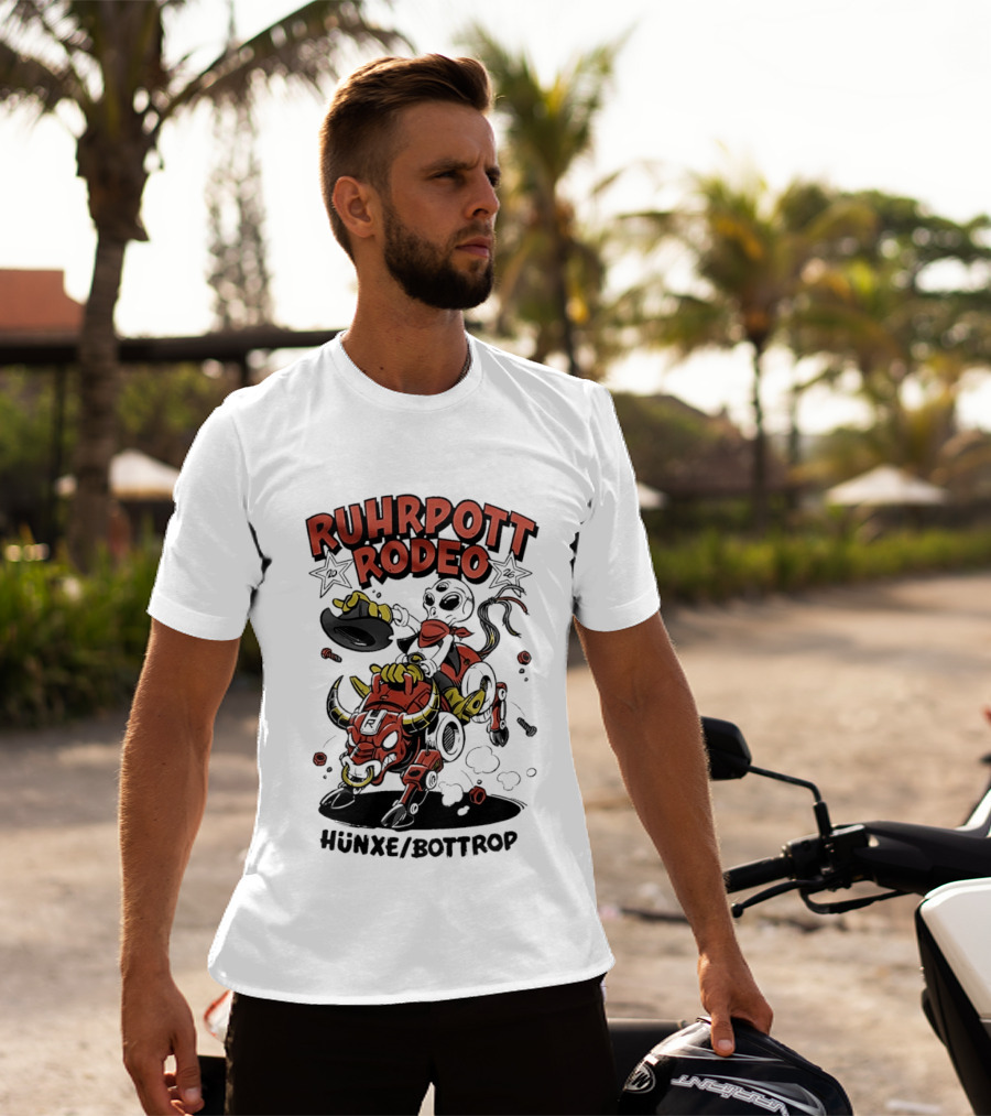 Ruhrpott Rodeo Hünxe Bottrop Alien Riding Mechanical Bull Festival T-Shirt