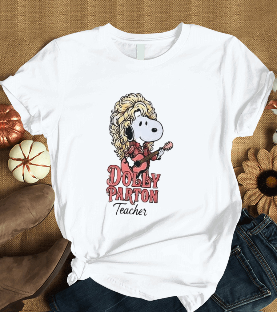 Dolly Parton Teacher Snoopy Plays Guitar T-Shirt