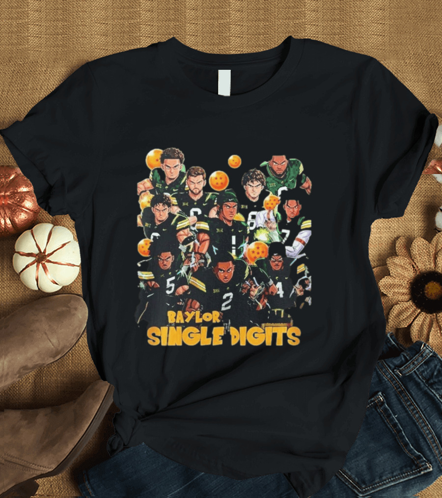 Baylor Bears Football Dragon Ball Z Crossover Single Digits Characters T-Shirt