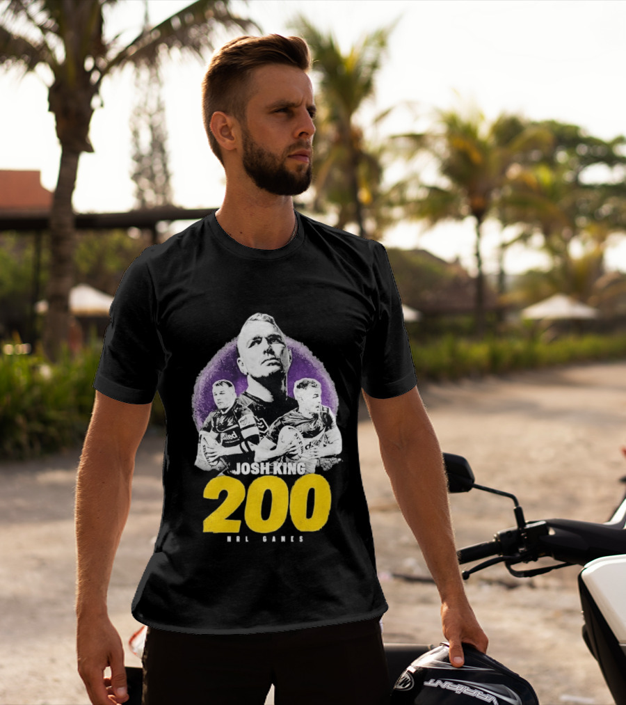 Josh King 200 NRL Games Melbourne Rugby Milestone Celebration T-Shirt
