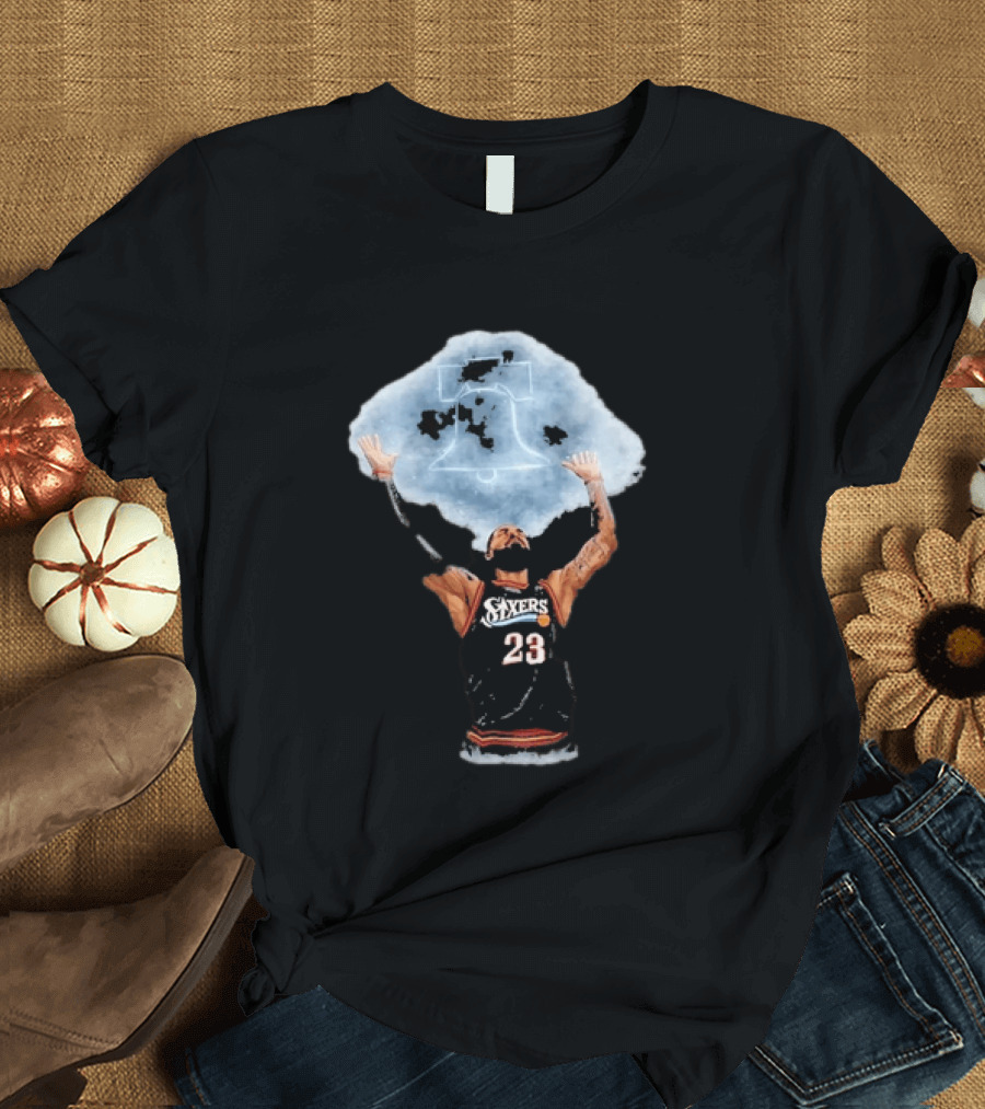 Philadelphia Sixers LeBron James 23 Liberty Bell Basketball T-Shirt