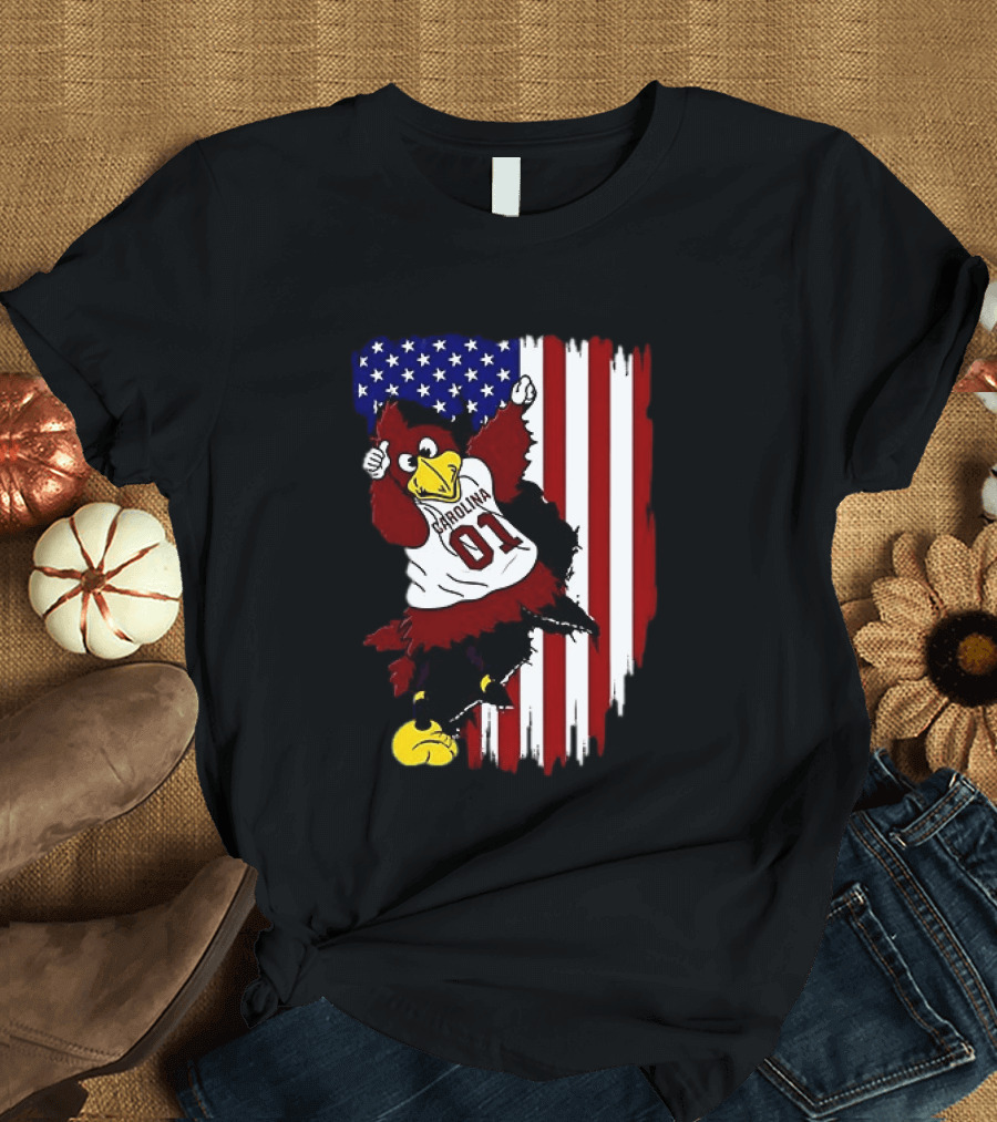 South Carolina Gamecocks Carolina 01 USA Flag We The People T-Shirt