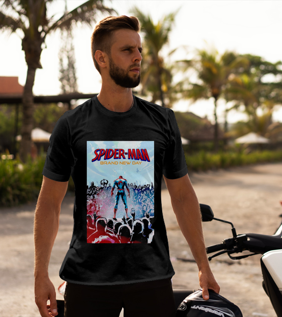 Spider Man Brand New Day Crowd Marvel T-Shirt