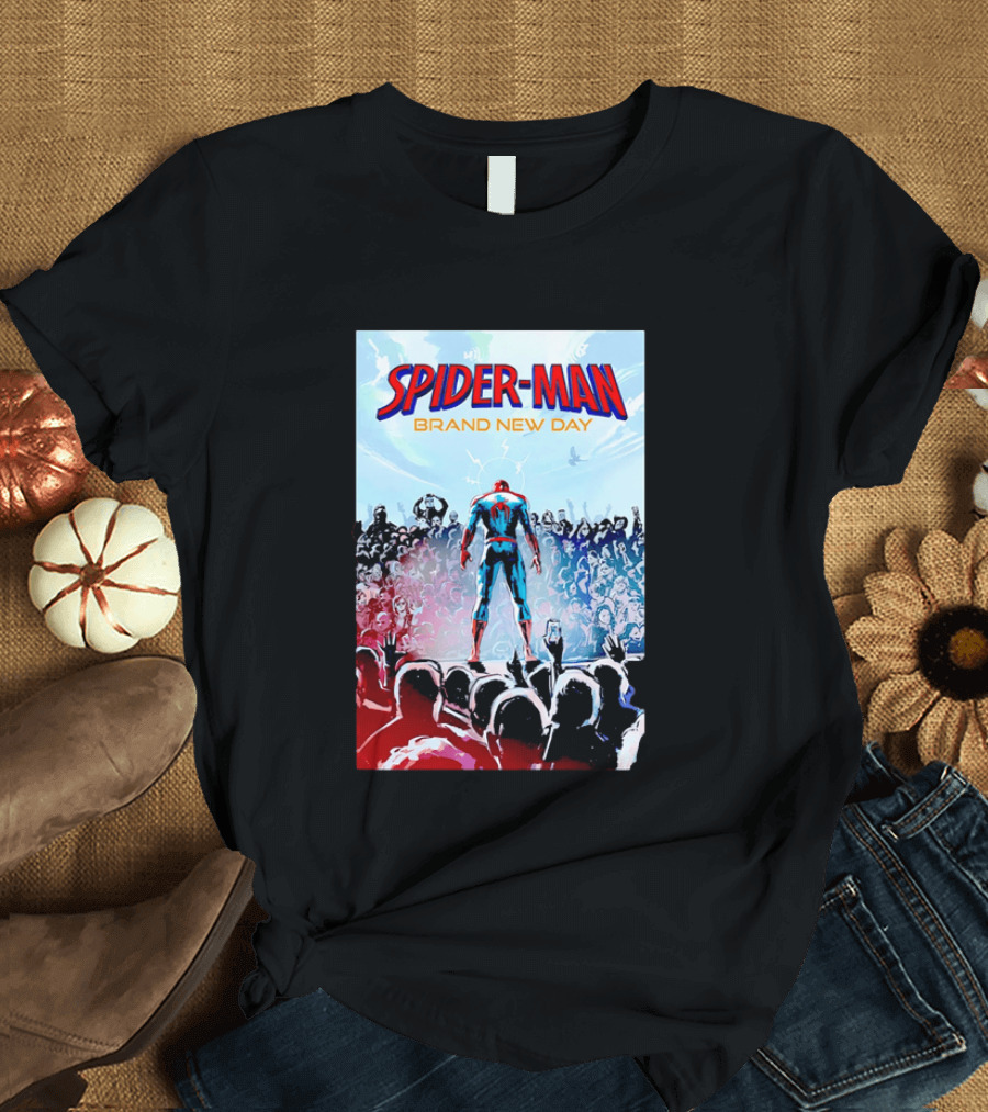 Spider Man Brand New Day Crowd Marvel T-Shirt