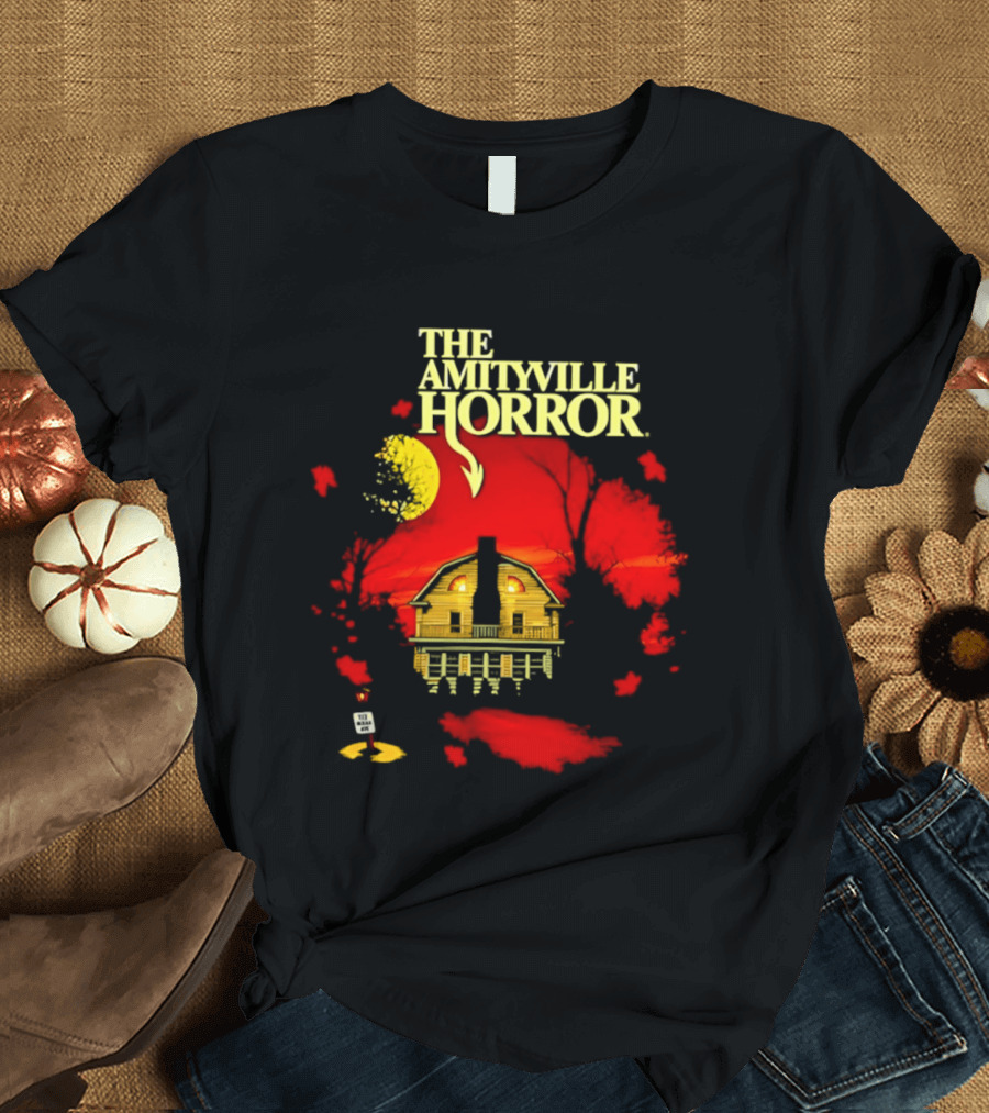 The Amityville Horror Haunted House Red Sky T-Shirt