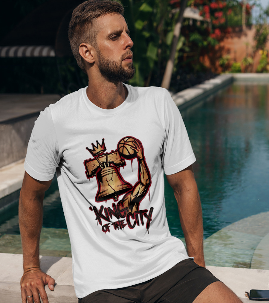 King Of The City Lebron James Basketball Philadelphia 76ers NBA 2026 T-Shirt