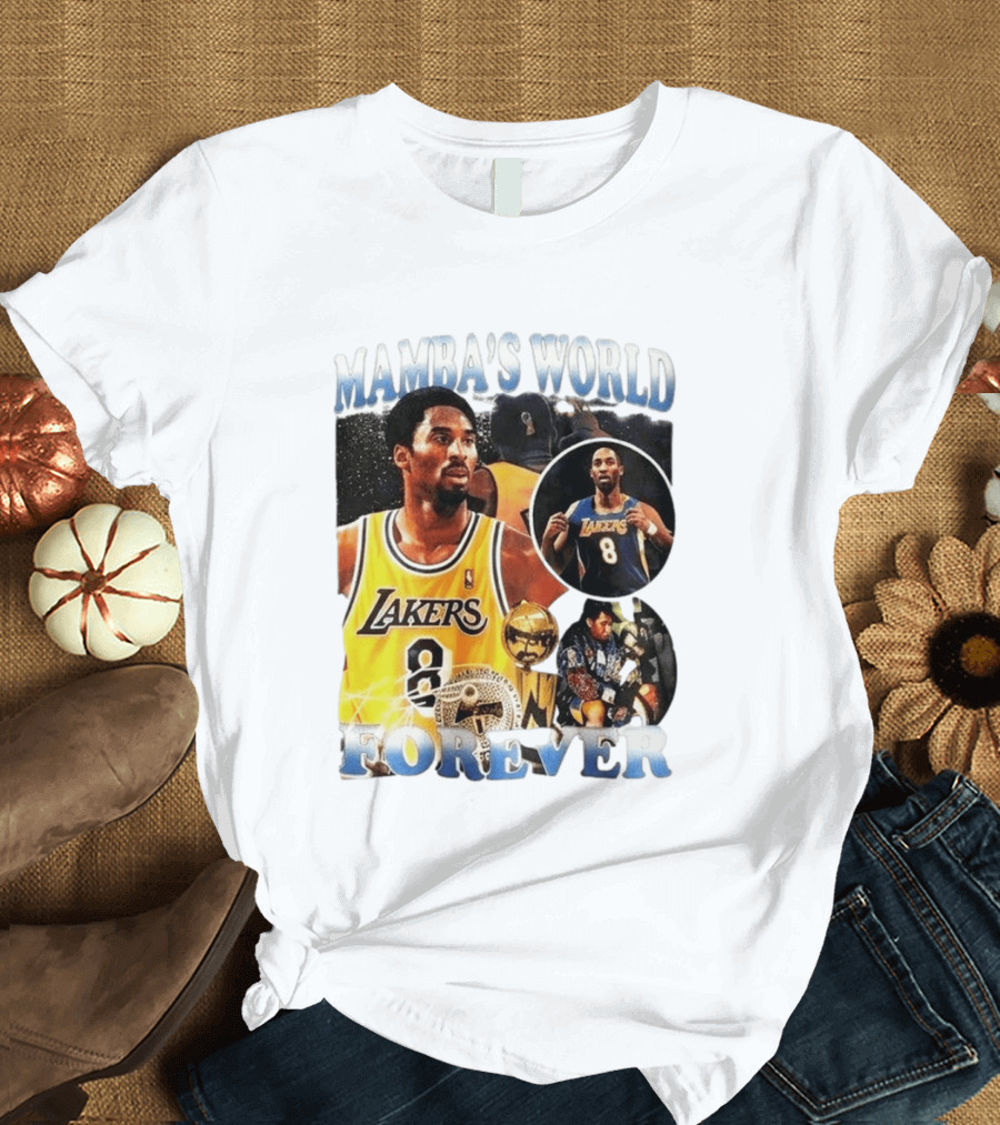 Mamba's World Forever Lakers Kobe Bryant 8 T-Shirt