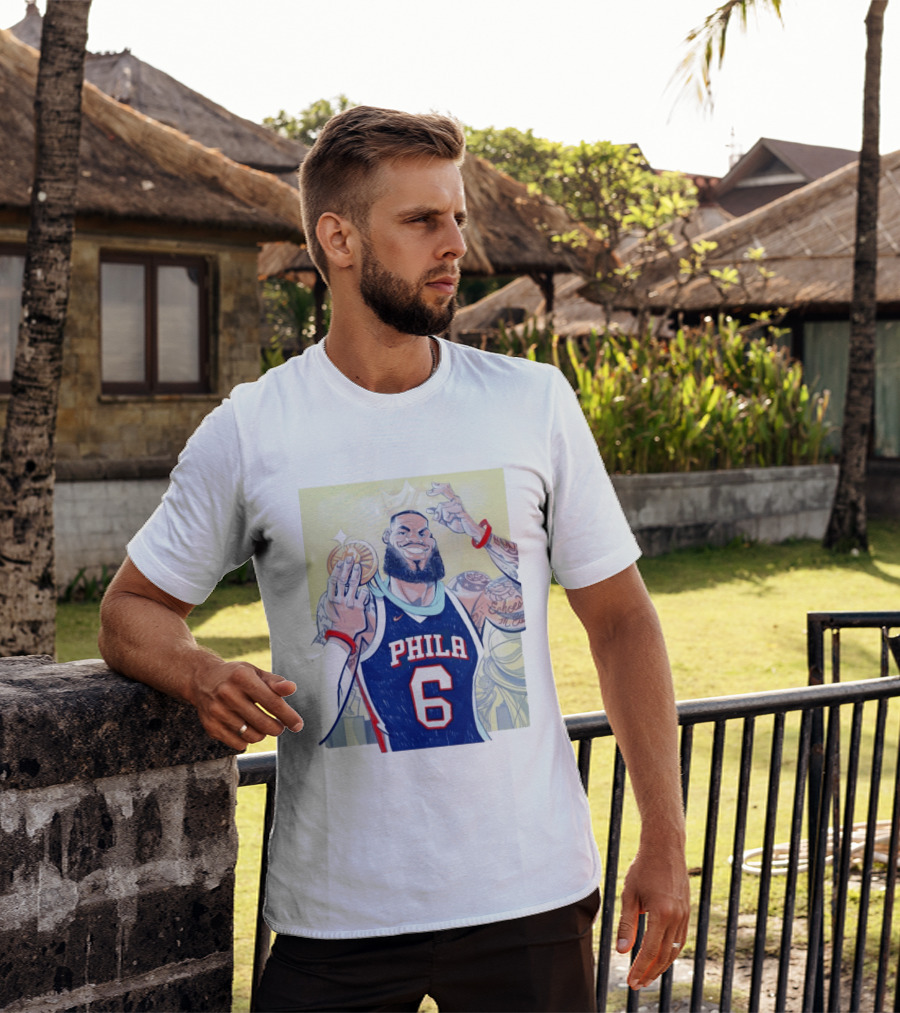 LeBron James Phila 6 Caricature NBA T-Shirt