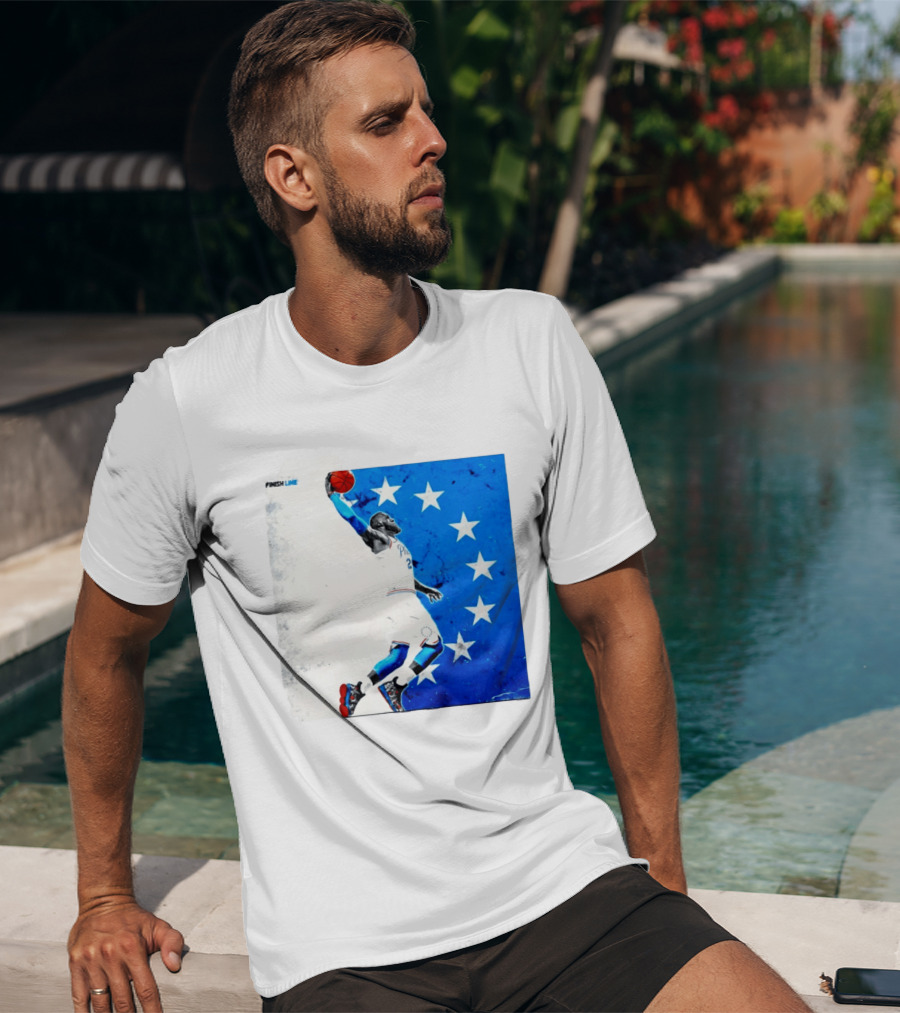 LeBron James Philadelphia 76ers Finish Line Stars Basketball Dunk T-Shirt