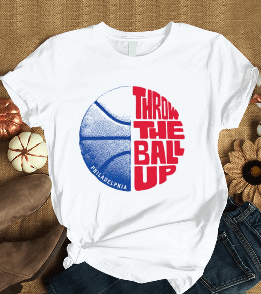LeBron James Philadelphia 76ers Throw The Ball Up Basketball T-Shirt
