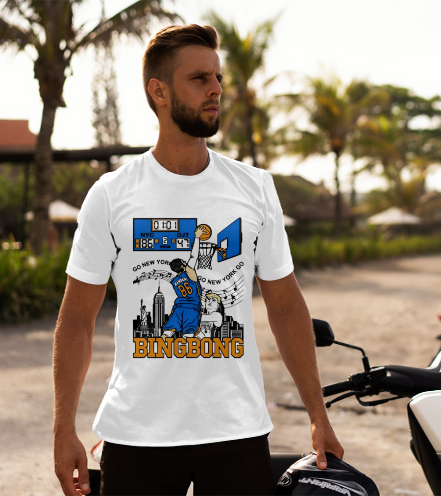 Mamdani 86 NYC DJT Go New York Basketball Bing Bong Epstein Files T-Shirt