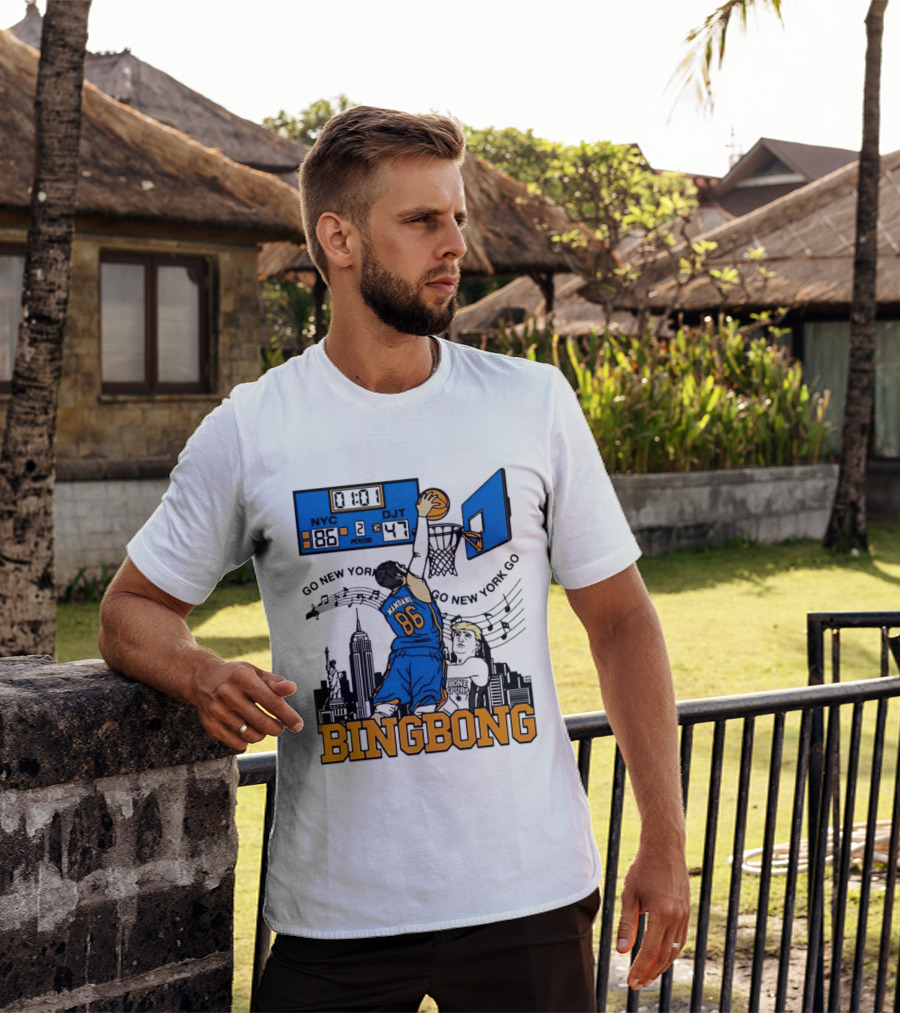 Mamdani 86 NYC DJT Go New York Basketball Bing Bong Epstein Files T-Shirt