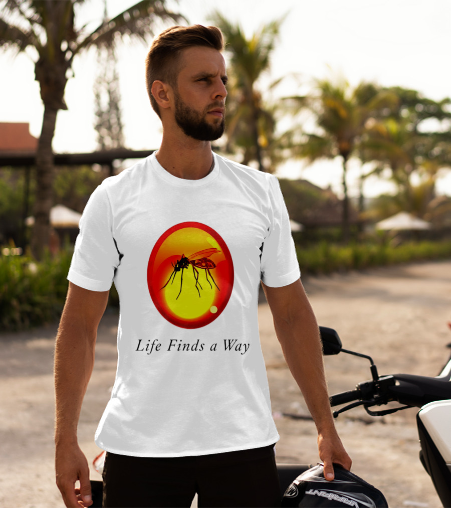 Mosquito In Amber Life Finds A Way Jurassic Park T-Shirt