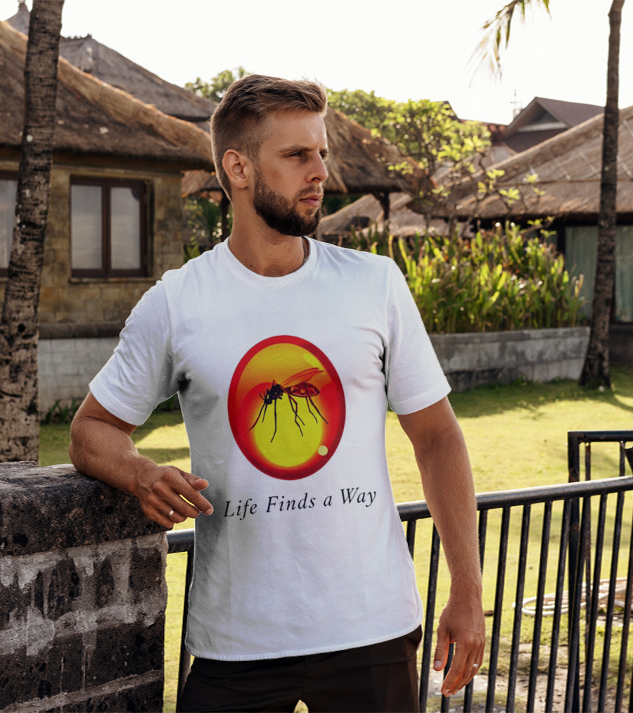 Mosquito In Amber Life Finds A Way Jurassic Park T-Shirt