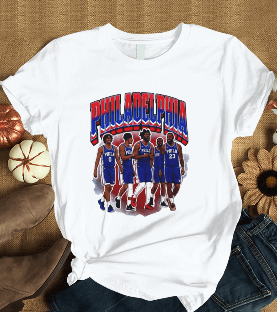 Philadelphia Basketball Starting 5 PHILA 23 0 T-Shirt