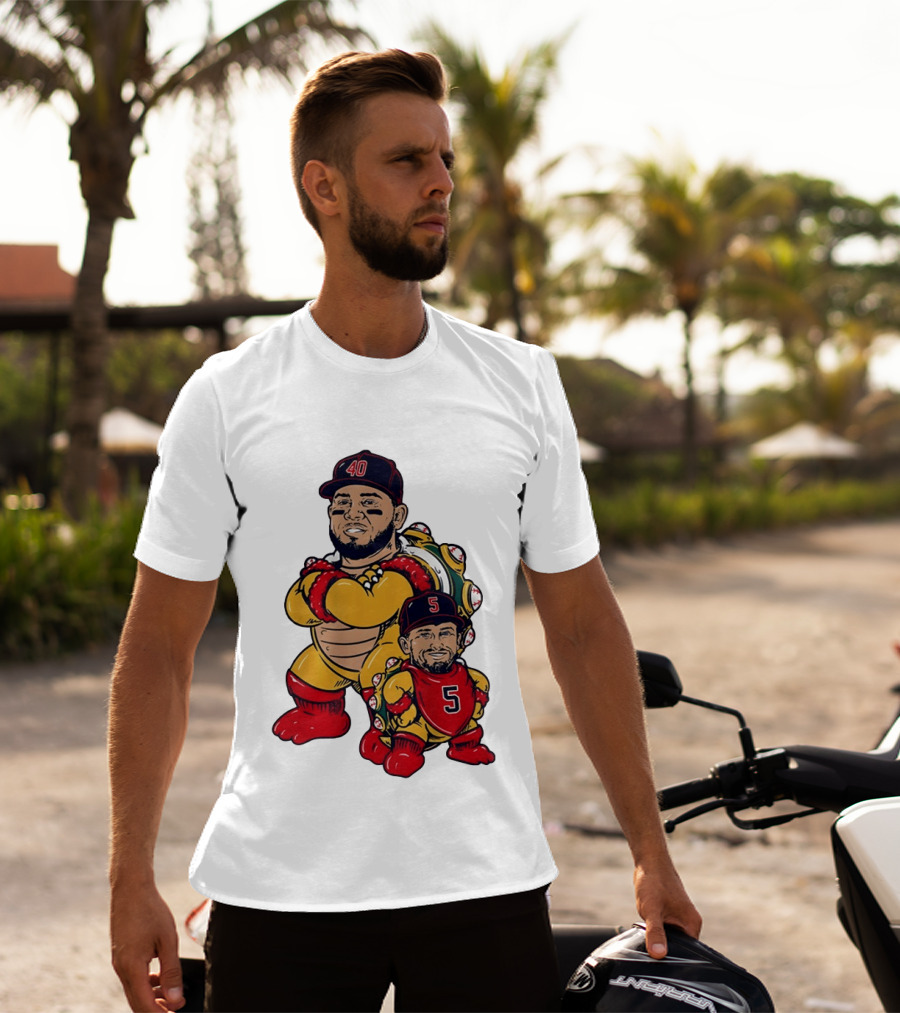 Bowser And Mini Bowser Willson Contreras Caleb Durbin Boston Red Sox T-Shirt