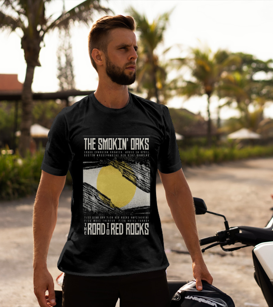 The Smokin' Oaks Road To Red Rocks 2026 Hotel Turkey Featuring Cross Canadian Ragweed Waves In April Dustin Massey And The Red Dirt Rangers T-Shirt