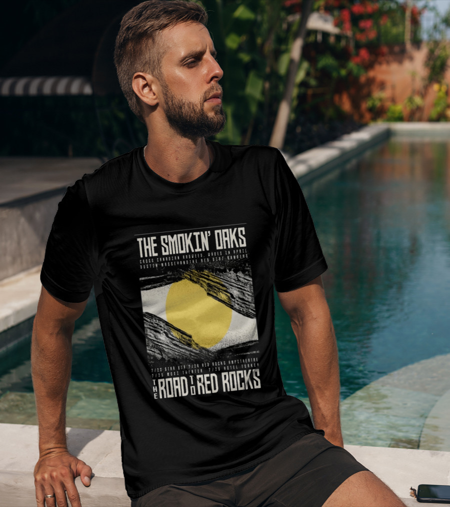 The Smokin' Oaks Road To Red Rocks 2026 Hotel Turkey Featuring Cross Canadian Ragweed Waves In April Dustin Massey And The Red Dirt Rangers T-Shirt