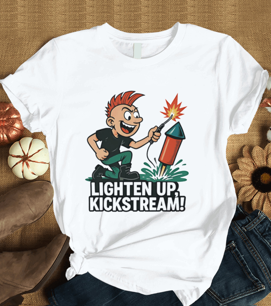 Lighten Up Kickstream Fireworks Rocket Blast T-Shirt