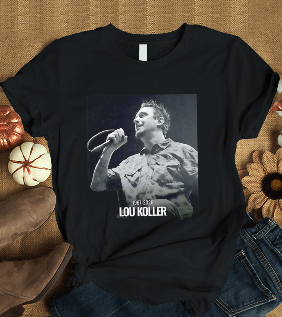 1967 2026 Lou Koller Microphone Plaid Black And White T-Shirt