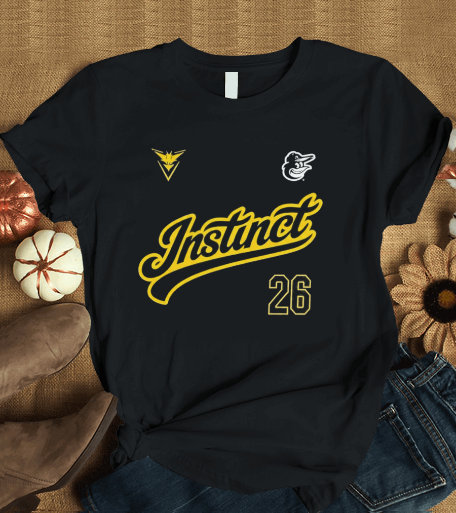 2026 Instinct Orioles Pokémon GO Night Team Yellow 26 T-Shirt