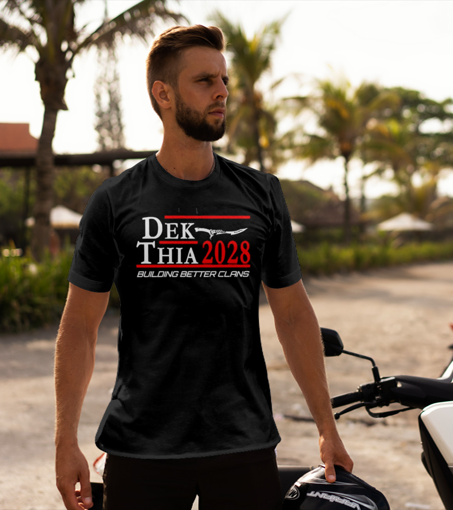 Dek Thia 2028 Building Better Clans Knife T-Shirt