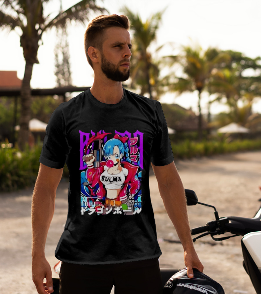 Bulma Dragon Ball Bulma Anime Manga Character Japan Kanji Street T-Shirt