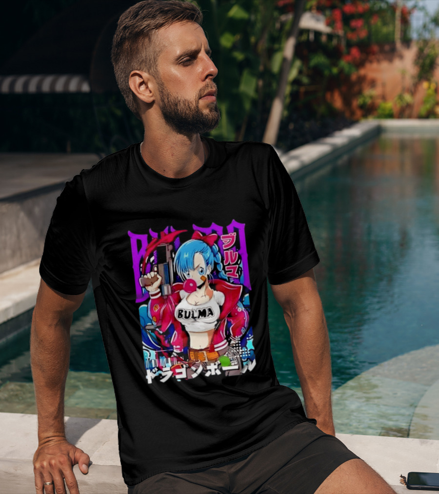 Bulma Dragon Ball Bulma Anime Manga Character Japan Kanji Street T-Shirt