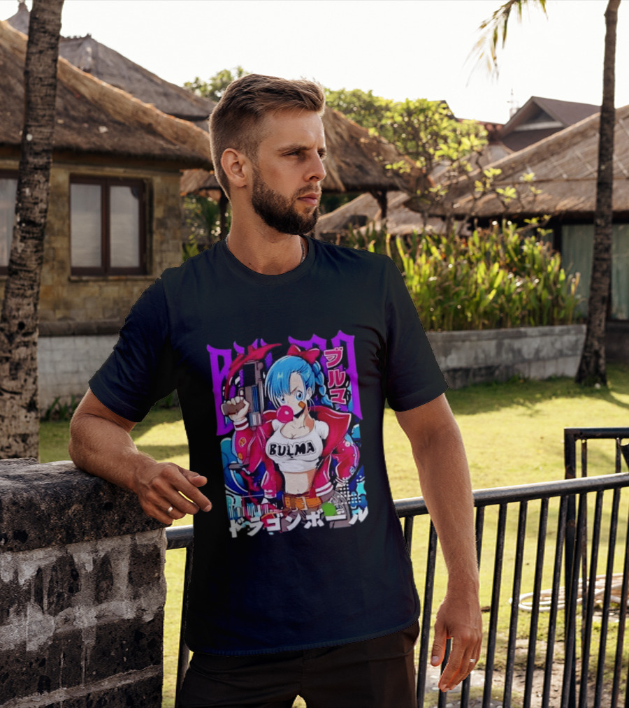 Bulma Dragon Ball Bulma Anime Manga Character Japan Kanji Street T-Shirt