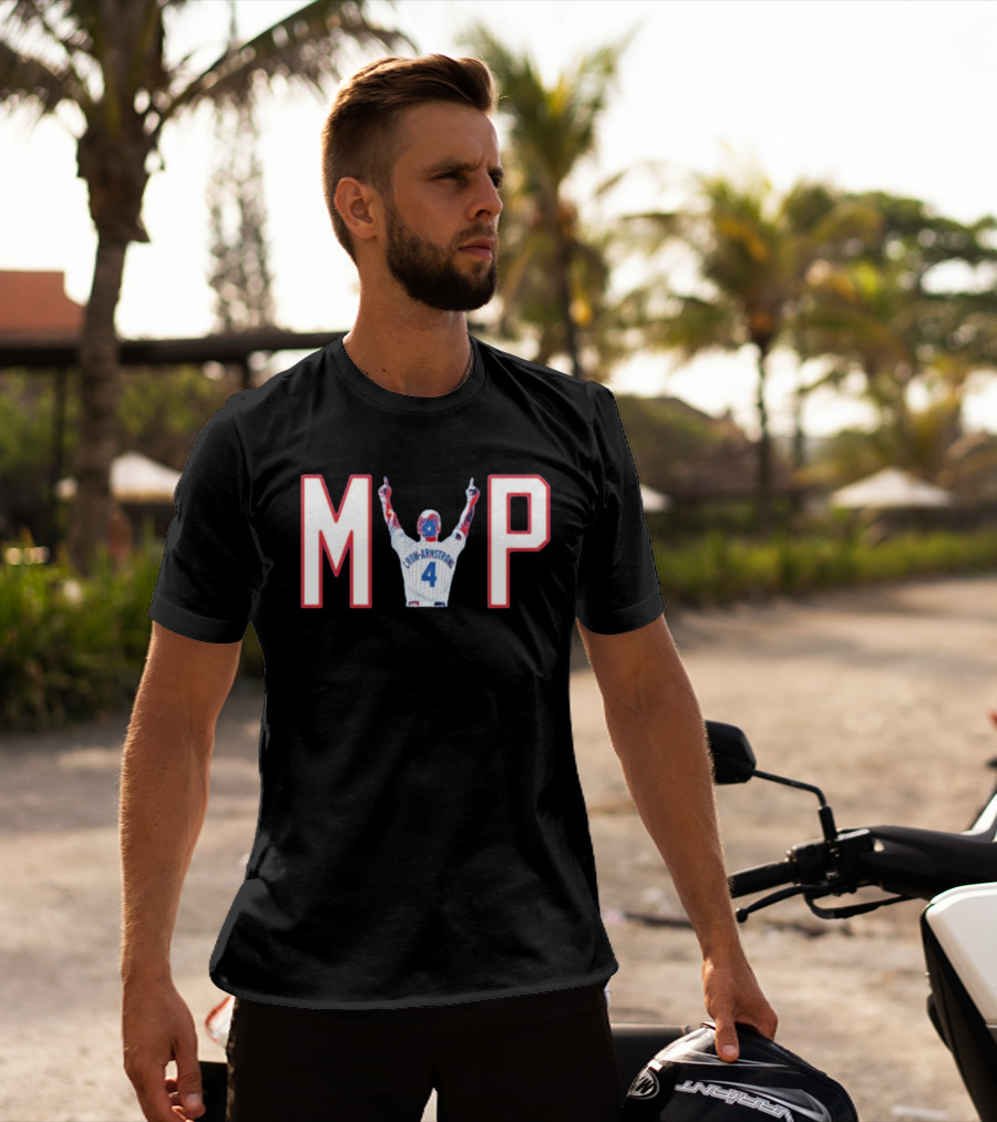 Chicago Cubs Crow Armstrong MVP 4 Baseball Celebration T-Shirt