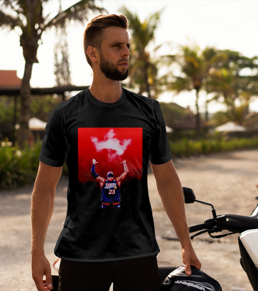 Philadelphia 76ers LeBron James Number 23 Cloud Crown T-Shirt