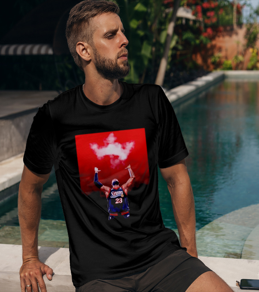 Philadelphia 76ers LeBron James Number 23 Cloud Crown T-Shirt