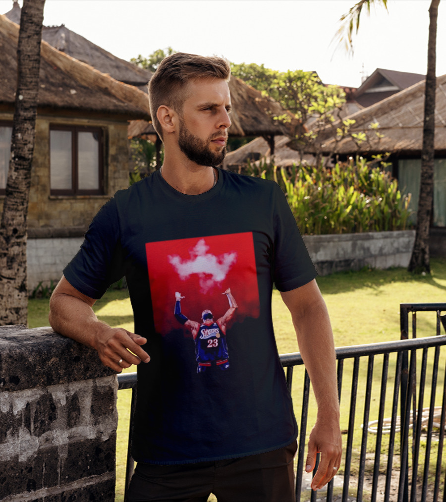 Philadelphia 76ers LeBron James Number 23 Cloud Crown T-Shirt