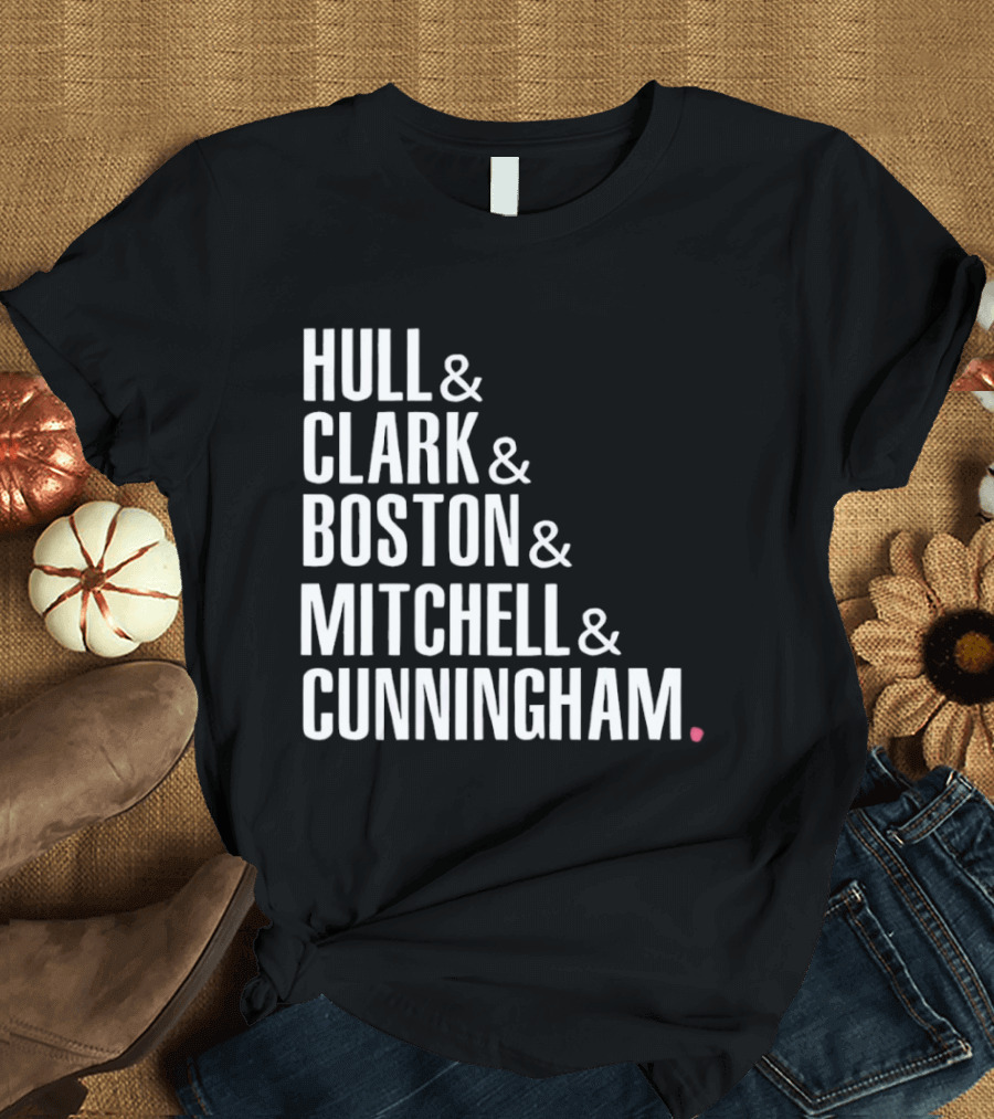 Hull Clark Boston Mitchell Cunningham Indiana Fever WNBA Basketball 2026 T-Shirt