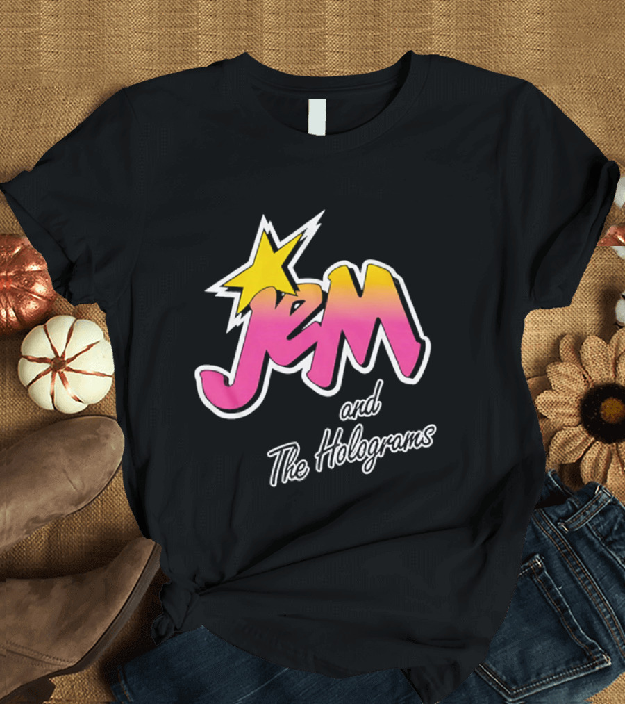 Jem And The Holograms 1980s Cartoon Logo Star Iconic Nostalgia T-Shirt
