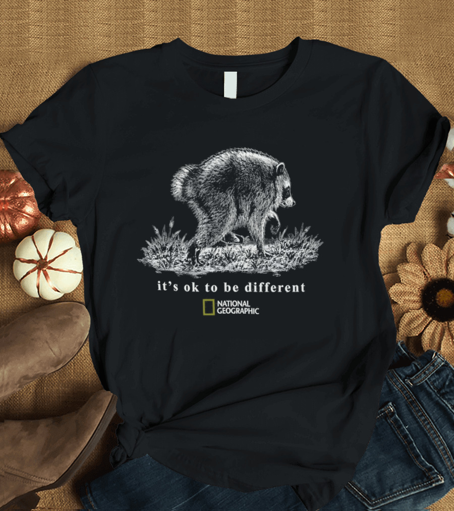 Jimothy Raccoon National Geographic It's Ok To Be Different T-Shirt