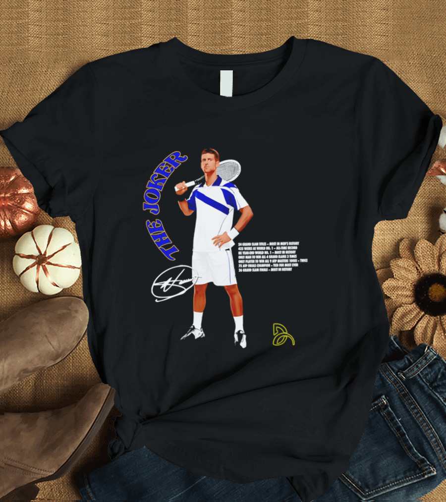 Novak Djokovic The Joker Tennis Champion Signature T-Shirt