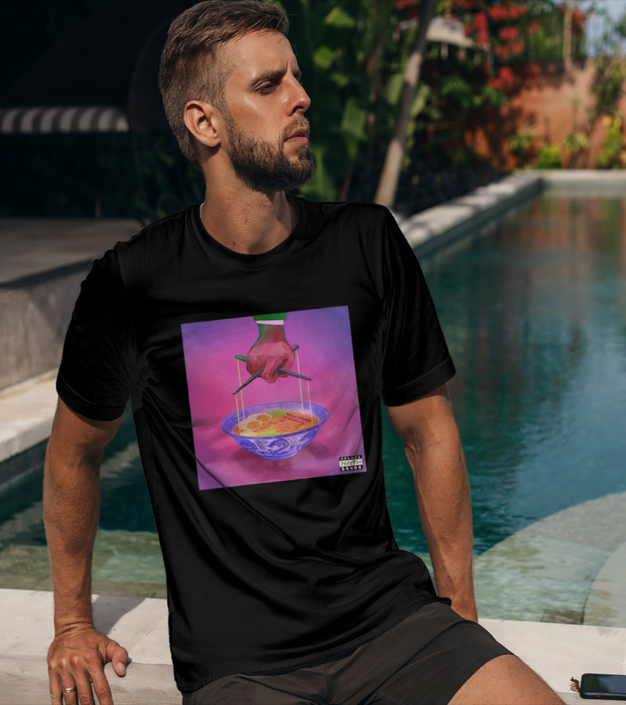 Parental Advisory Explicit Content Ramen Puppet Master Japanese Noodles Bowl T-Shirt