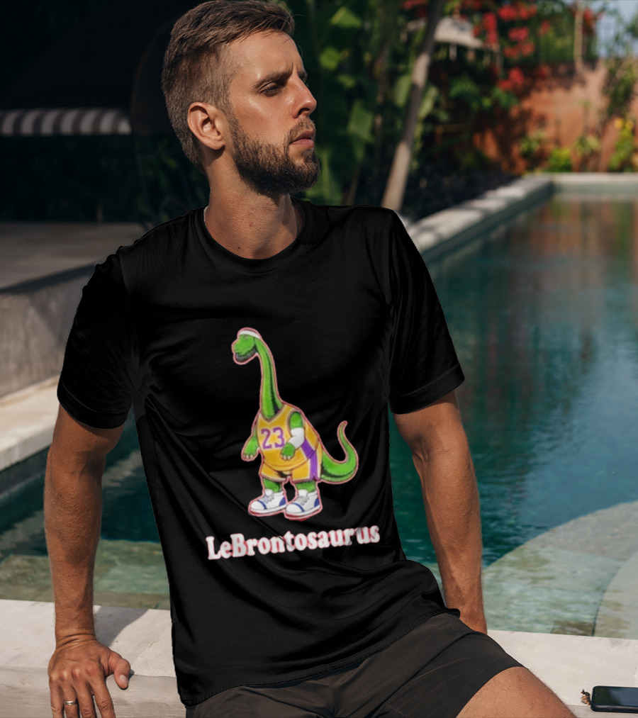 LeBrontosaurus Dinosaur Wearing Jersey 23 Basketball T-Shirt