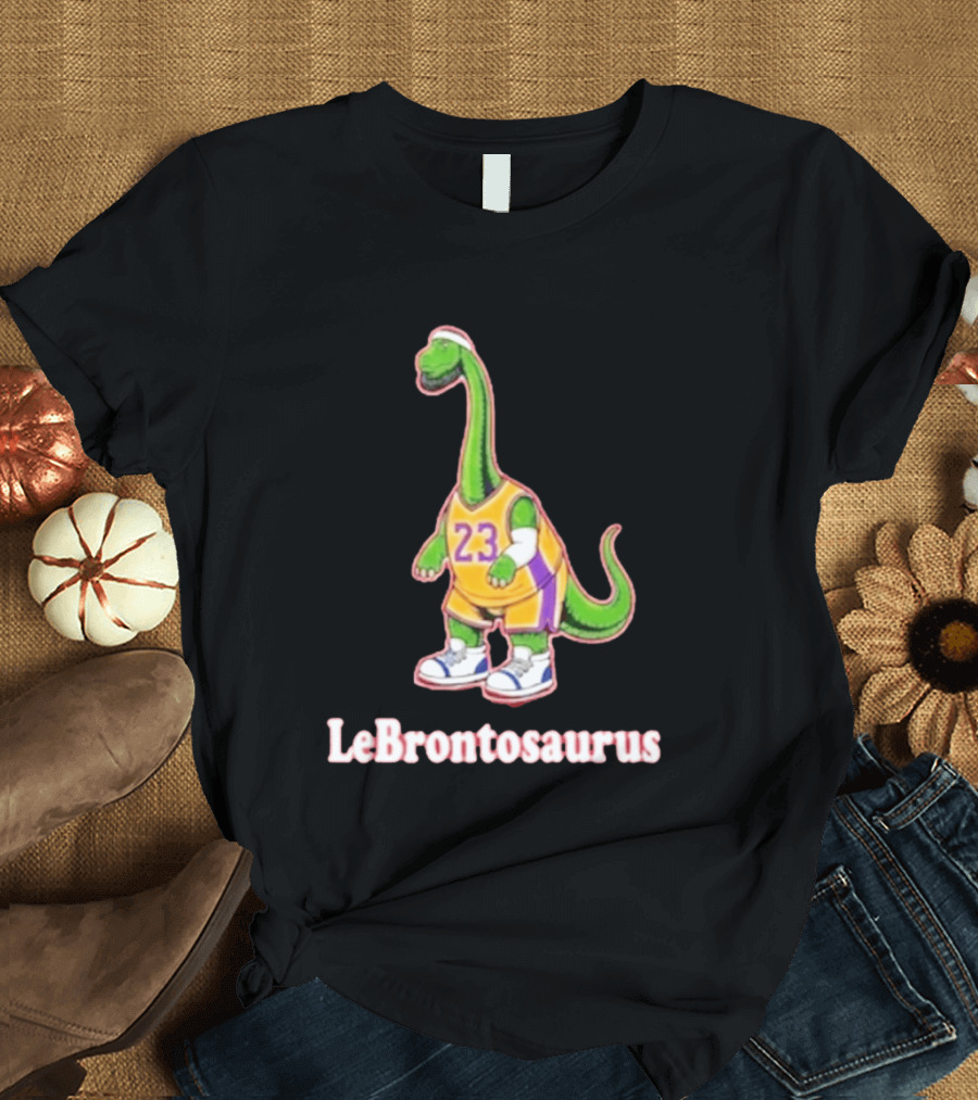 LeBrontosaurus Dinosaur Wearing Jersey 23 Basketball T-Shirt