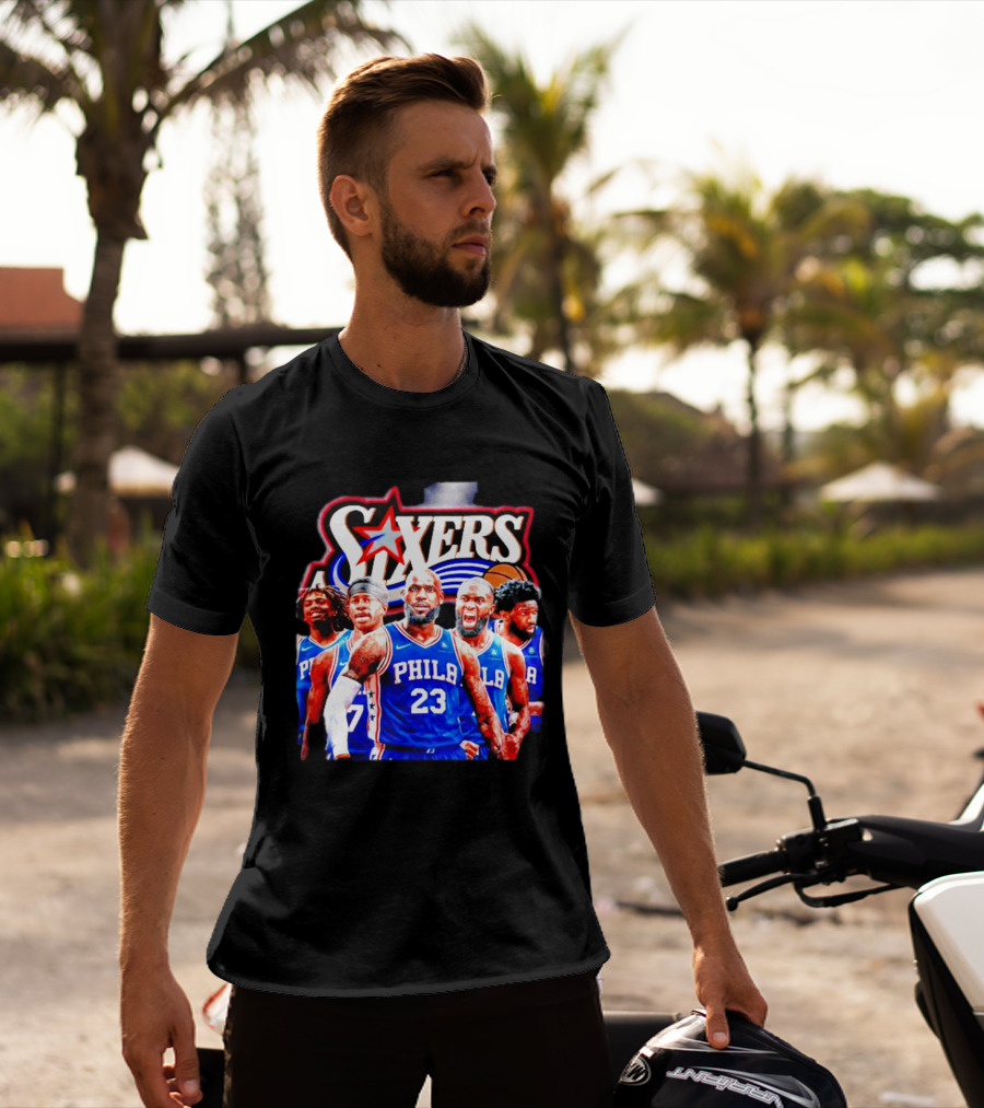 Philadelphia 76ers Star Players PHILA Jersey Sixers Basketball Team T-Shirt